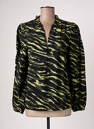 Blouse poignets boutonnés avec fente manches longues vert B.YOUNG femme