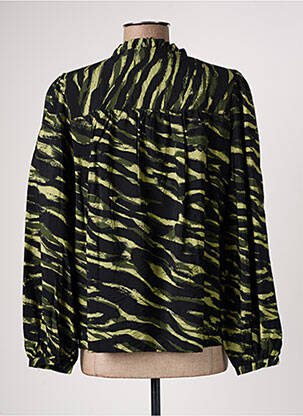 Blouse poignets boutonnés avec fente manches longues vert B.YOUNG femme