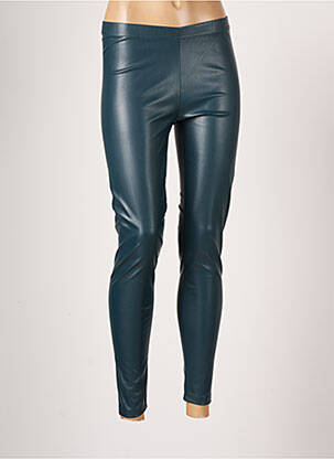 Legging tissage simili-cuir taille normale bleu MOLLY BRACKEN femme