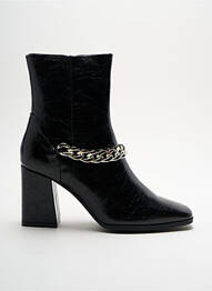 Bottines/boots tissage satiné talon de 7 à 9cm noir SPROX femme