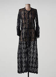 Robe longue manches longues manches longues noir VALERIE KHALFON femme