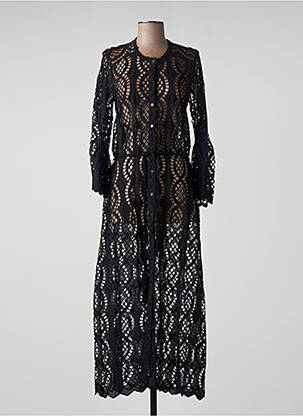 Robe longue manches longues manches longues noir VALERIE KHALFON femme