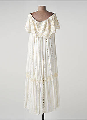 Robe longue manches courtes manches courtes beige VALERIE KHALFON femme