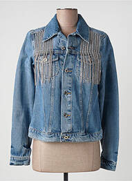 Veste en jean coupe cintrée bleu FRACOMINA femme