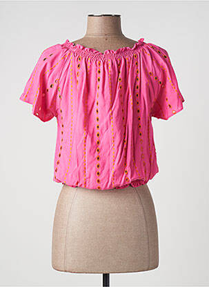 Top manches courtes manches courtes rose VALERIE KHALFON femme