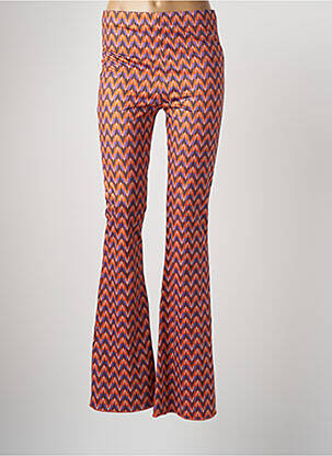 Pantalon flare stretch taille haute orange AMUSE femme