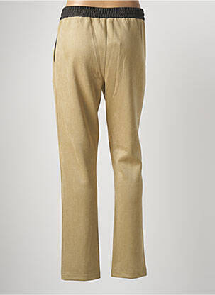 Pantalon droit stretch taille haute beige TRICOT CHIC femme