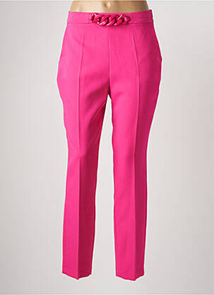 Pantalon slim stretch taille haute rose FRACOMINA femme