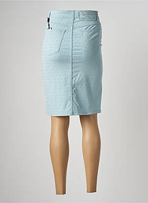 Jupe mi-longue stretch bleu MARANI femme