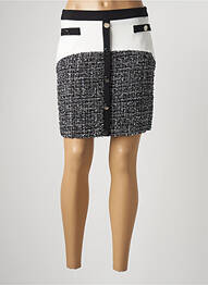 Jupe courte tissage tweed blanc FRACOMINA femme
