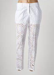 Pantalon 7/8 blanc TRICOT CHIC pour femme seconde vue