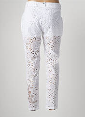Pantalon 7/8 blanc TRICOT CHIC pour femme seconde vue