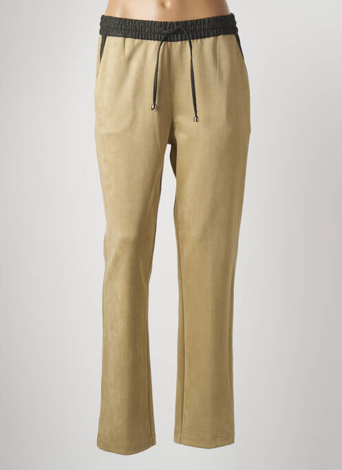 Pantalon droit beige TRICOT CHIC pour femme