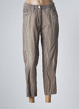 Pantalon 7/8 stretch taille normale marron BLUE WILLI'S femme