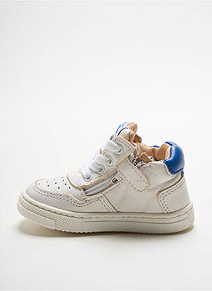 Baskets tissage satiné bout rond blanc GBB garcon