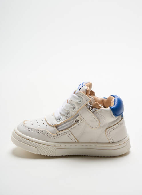 Baskets tissage satiné bout rond blanc GBB garcon