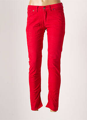 Pantalon slim taille normale taille normale rouge REIKO femme