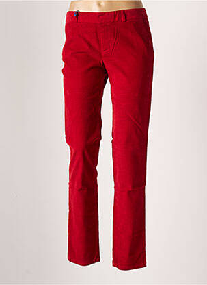Pantalon chino taille normale taille normale rouge LEON & HARPER femme