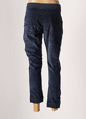 Pantalon 7/8 fermeture zippée sous rabat boutonné taille normale bleu MELTIN'POT femme