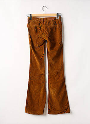 Pantalon flare stretch taille basse marron REIKO femme