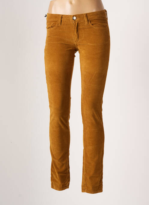 Pantalon slim taille normale taille normale jaune FIVE PM femme