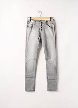 Jeans coupe slim slim taille haute gris REPLAY femme
