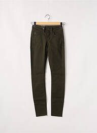 Pantalon slim tissage popeline taille normale vert G STAR femme