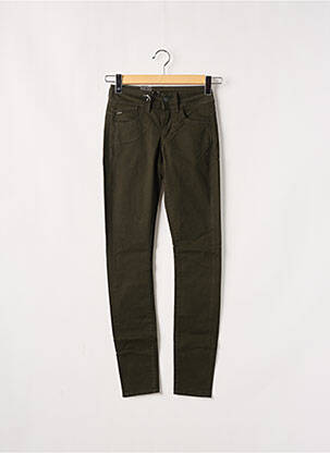 Pantalon slim tissage popeline taille normale vert G STAR femme