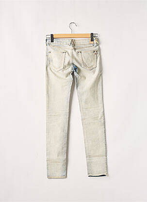 Jeans coupe droite effet usé taille basse bleu REPLAY femme