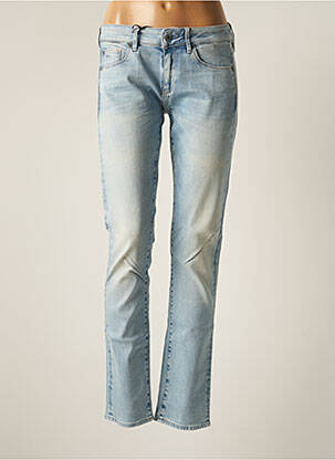 Jeans coupe droite stretch taille basse bleu G STAR femme