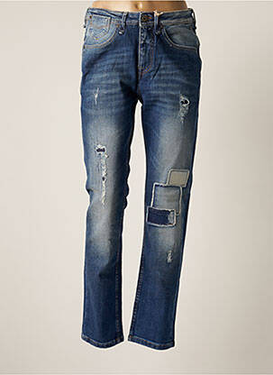 Jeans coupe droite broderie rivets taille normale bleu FREEMAN T.PORTER femme
