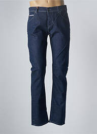Jeans coupe droite broderie rivets taille normale bleu DONOVAN homme