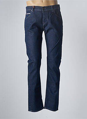 Jeans coupe droite broderie rivets taille normale bleu DONOVAN homme