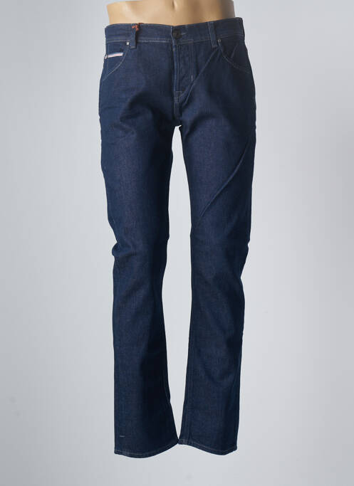 Jeans coupe droite broderie rivets taille normale bleu DONOVAN homme
