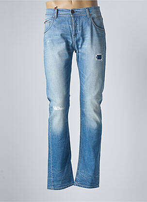 Jeans coupe slim fermeture boutonnée sur le devant taille basse bleu DONOVAN homme