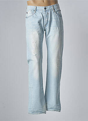 Jeans coupe droite effet usé délavé taille basse bleu JAPAN RAGS homme