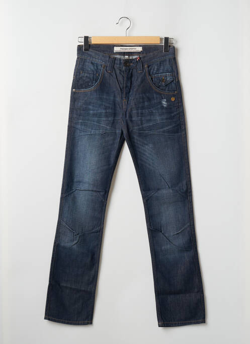 Jeans coupe droite tissage toile taille normale bleu FREEMAN T.PORTER homme