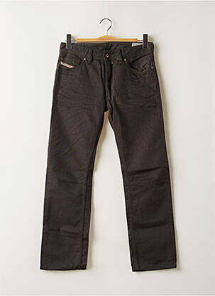 Jeans coupe droite fermeture zippée sous rabat boutonné taille normale gris DIESEL homme