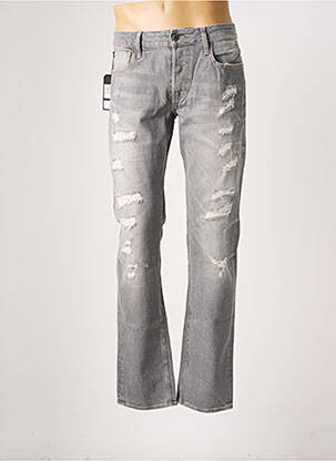 Jeans coupe slim fermeture boutonnée sur le devant taille normale gris LE TEMPS DES CERISES homme