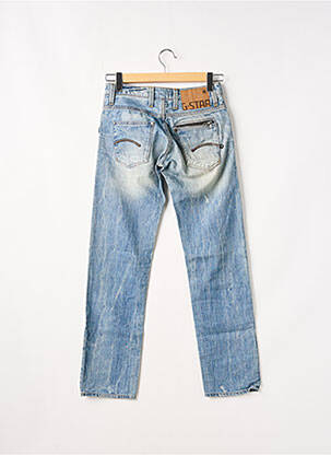 Jeans coupe droite broderie rivets taille basse bleu G STAR homme