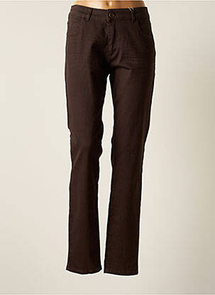 Pantalon slim skinny taille normale marron PARA MI femme