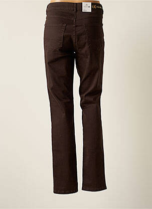 Pantalon slim skinny taille normale marron PARA MI femme