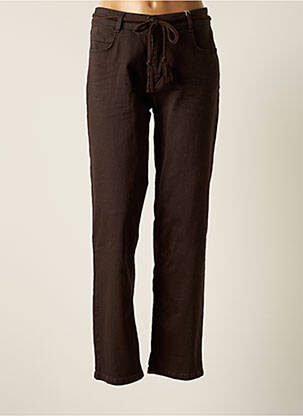 Pantalon slim skinny taille normale marron PARA MI femme