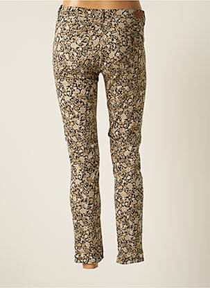 Pantalon chino tissage popeline taille normale marron HOD femme