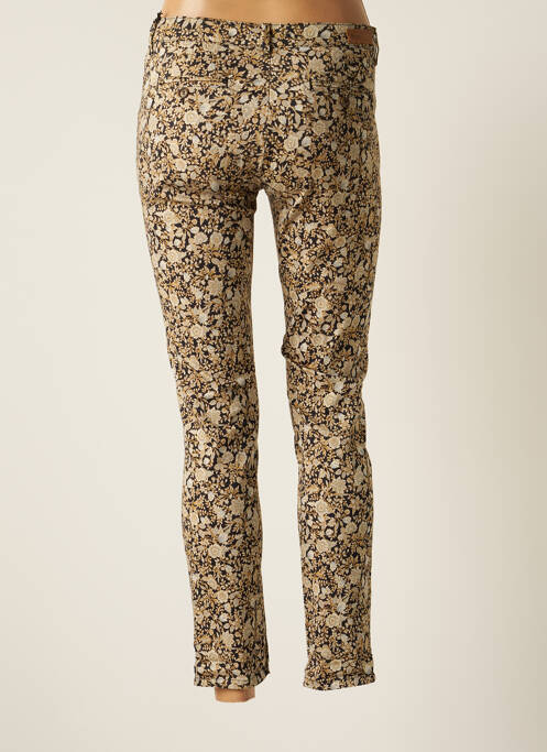 Pantalon chino tissage popeline taille normale marron HOD femme
