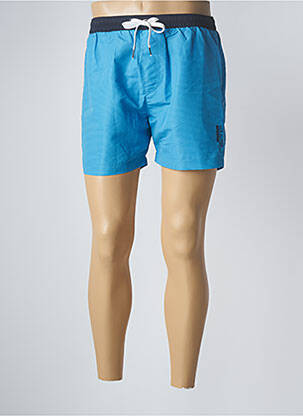 Short de bain tissage imperméable bleu HERO BY JOHN MEDOOX homme
