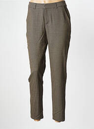 Pantalon 7/8 taille haute taille haute marron BONOBO femme