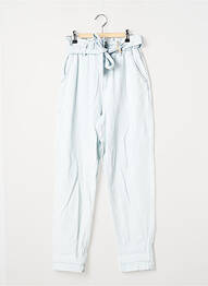 Jean coupe mom taille froncée taille haute bleu BONOBO femme