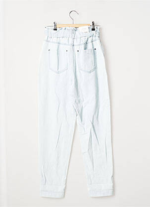 Jean coupe mom taille froncée taille haute bleu BONOBO femme