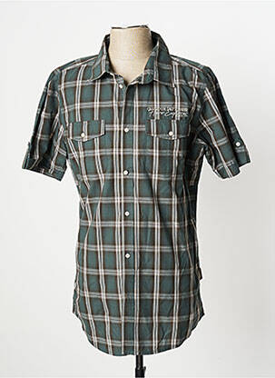 Chemise manches courtes vert HERO BY JOHN MEDOOX pour homme